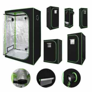 Growbox Gewächshaus Gewächszelt Kanalloch Grow tent Tent Growzelt Box 600D