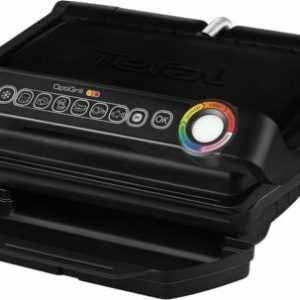 Tefal OptiGrill GC7058 - Kontaktgrill, schwarz, 6 Programme, Abnehmbare Platten