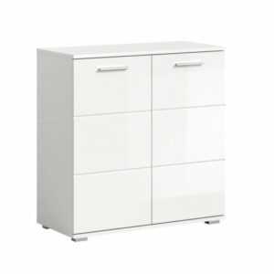 xonox.home Kommode Anrichte Sideboard Schrank Highboard Prego weiß 80x83x37 cm