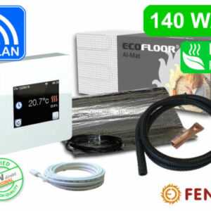 Elektrische Fußbodenheizung Laminat AL-MAT 140 Watt/m² - Thermostat Fenix TFT