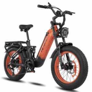 Cyrusher E-Mountainbike 20Zoll Elektrofahrrad 20AH Vollfederung Ebike Kommoda2.0