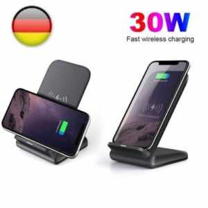 30W Wireless Charger Induktive Ladegerät Ladestation Für Alle Geräte