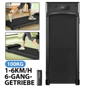 ELEKTRISCH LAUFBAND 1-6KM/H FITNESS HEIMTRAINER LCD-BILDSCHIRM MIT FERNBEDIENUNG