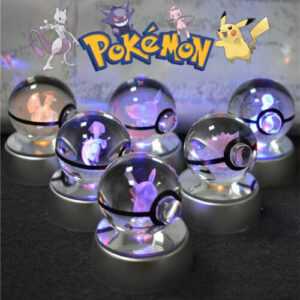 Pokemon Schneekugel pokeball 3d Kristall kugel Pikachu Gengar Mew