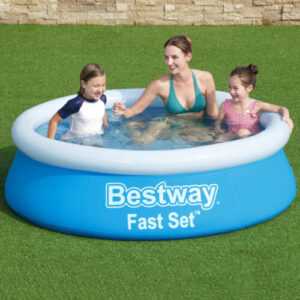 BESTWAY Fast Set Pool Kinderpool Rund Planschbecken Swimmingpool 183x51cm