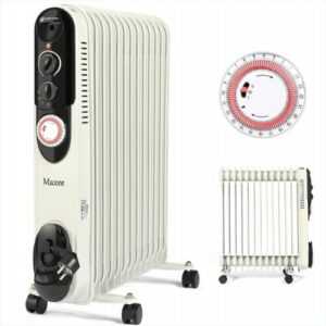 Maxee 2500 W Ölradiator, 13-Rippen-Elektroheizung, 24-Stunden-Energiespar-Timer