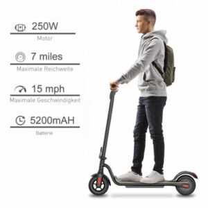 Elektroroller 250W Elektro-Roller 36V/ 5.2Ah Max 25 km/h E-Scooter 10 Zoll