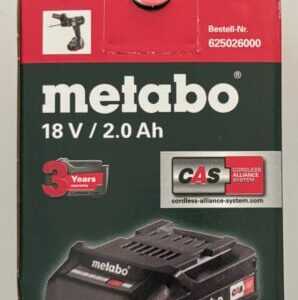 Metabo 18V 2 Ah Akku 18 Volt CAS Akkupack Neu