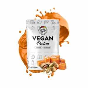 Vegan Protein Pulver 1KG Eiweiß Shake Salted Caramel Peanut Made in Germany