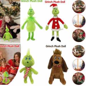 1xWeihnachten The Grinch Plüschtiere Hund Weich Stofftier Puppe Kinder Geschenke