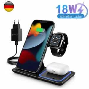 3 in 1 Induktive 18w Faltbarer Ladestation Wireless Charger für iPhone/Samsung