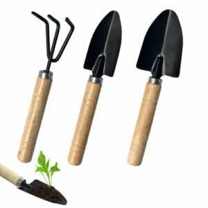 3 Stück Mini Gartenwerkzeug Set, Gartenschaufel Klein Gartengeräte Set