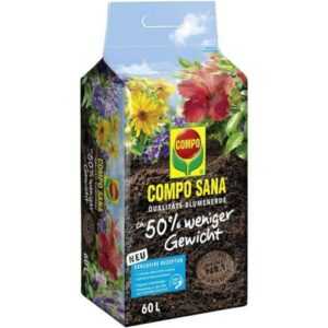 COMPO SANA Qualitäts Blumenerde ca. 50% weniger Gewicht 60L