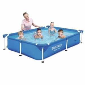 BESTWAY 56401 Steel Pro Frame Pool Swimmingpool rechteckig 221x150x43cm