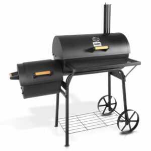 HECHT® Smoker Grill Stand Luxus Holz Kohle Wagen BBQ Räucher Stand Camping Ofen