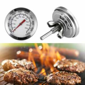 Grill Thermometer Edelstahl Grillthermometer Analog Einbau Gasgrill BBQ Deckel