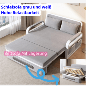 3-in-1 Klappbarer Schlafsofa Gästebett mit Bettfunktion Bettsofa Mit Lagerung