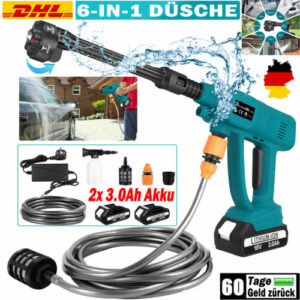 Akku Hochdruckreiniger Für Makita 18V 2 Auto Mobiler Spritzpistole Druckreiniger