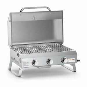 3 Brenner Tragbarer Gasgrill | Tischgasgrill mit Grillrost | 7Kw | Grillfläch...