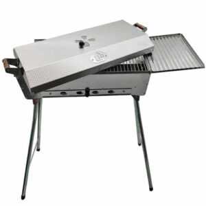 B Ware Schaschlikgrill Astana Deluxe Mangal aus rostfreiem Edelstahl mit BBQ Dec