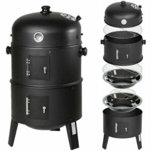 3in 1 Räuchergrill Räuchertonne Räucherofen Grill Holzkohlegrill Grilltonne