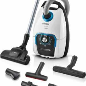 Bosch BGB75XSIL Staubsauger mit Beutel ProSilence Weiß Serie 8 Bodenstaubsauger