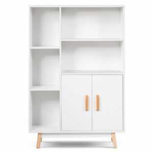 Bücherschrank Sideboard Kommode Standregal 80 x 24 x 119 cm Weiß