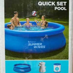 Summer Waves Quick Set Pool + Pumpe 305 x 76 cm Blau Swimming Pool Polygroup NEU