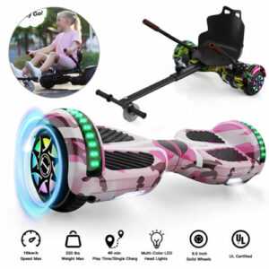 Hoverboard Mit Sitz Bluetooth Selbst Balance Board LED Elektro Scooter Kinder DE