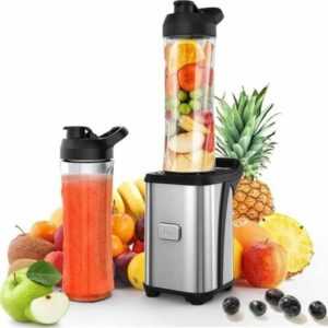 Mixer Smoothie Maker 350W Smoothie Maker to Go mit 2x600ml Flaschen Tragbar