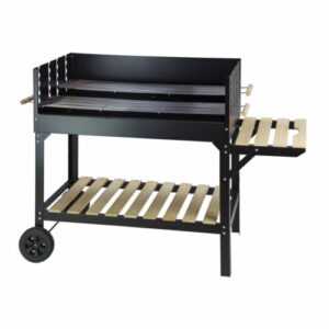 Grillwagen Holzkohlegrill Barbecue BBQ Grill fahrbar mit Rollen 148x63x90cm