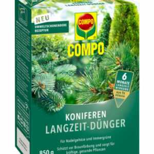 COMPO Koniferen Langzeit-Dünger 850g, Tannendünger, Immergründünger, Pflanzen