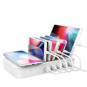 5-Port USB Ladestation Organizer für mehrere Geräte Multi Handy Ladestation