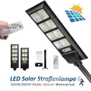 Solar Straßenlaterne Straßenlampe Solarleuchte LED bewegungsmelder Außen