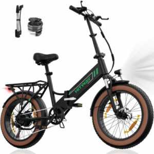 HITWAY 20*4,0 Zoll Fettreifen Elektrofahrrad E-Mountainbike, Klapprad E-Fahrrad