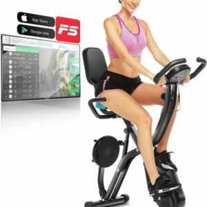 X-Bike Heimtrainer Faltbares Fitnessbike mit App Trimmrad Hometrainer Ergometer