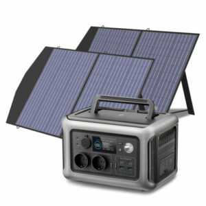 ALLPOWERS 100W Solarpanel mit Solargenerator 600W LiFePO4 Akku für Camping