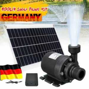 Solar Panel Powered 50W 800L/H DC 12V Garten Teich Dekor Solar Wasserpumpe Kit