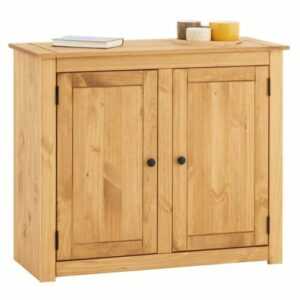 Kommode Holz Sideboard Flurmöbel zwei Türen Kiefer Natur