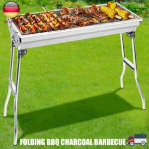 Holzkohlegrill XXL Klappgrill Edelstahl BBQ Campinggrill klappbar Party Garten+