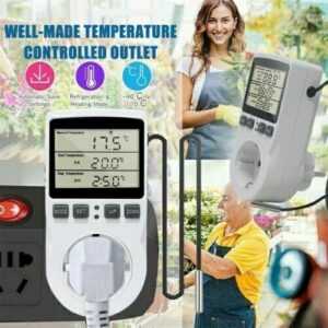 Digital Steckdosenthermostat Thermostat Steckdose EU Temperaturschalter Stecker