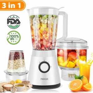 7MAGIC Standmixer 3-in-1 Multifunktion Hochleistungsmixer Smoothie Maker 600W