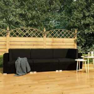 Garten-Sofagarnitur mit Auflagen Poly Rattan Sofa Couch Garnitur Sofagarnitur