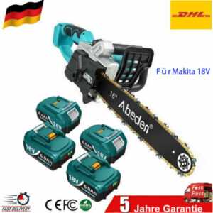 2x18V Akku-Kettensäge Bürstenlos Für Makita 16'' DUC353Z Motorsäge Schwertlänge