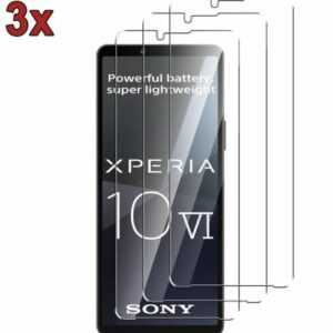 3x 9H Gehärtete Glas für Sony Xperia 10 VI Displayschutz Anti-Kratzer HD Klar