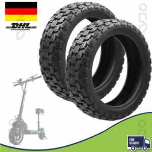 2x Für Ninebot Max G30 G30D Vollgummi Reifen 10x2.5 60/70-6.5 Elektro-Scooter DE