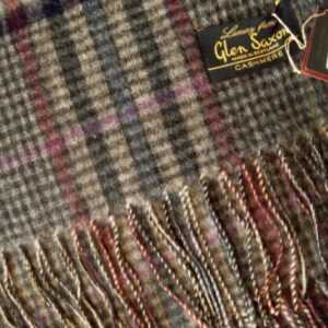 100% PLAID GLEN SAXON  KASCHMIR CASHMERE WOLLE • 140x175 •