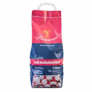 Flammenco Grill-Holzkohlebriketts 3kg Grillkohle Briketts Holzkohle Grillbrikett