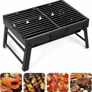 Groß Holzkohlegrill BBQ Campinggrill Picknickgrill Garten Kleiner Grill Tragbar