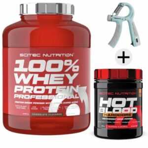 Protein 100% Whey 2250g+ Hot Blood Pump 375gr Orangensaft mit FREE Handtrainer